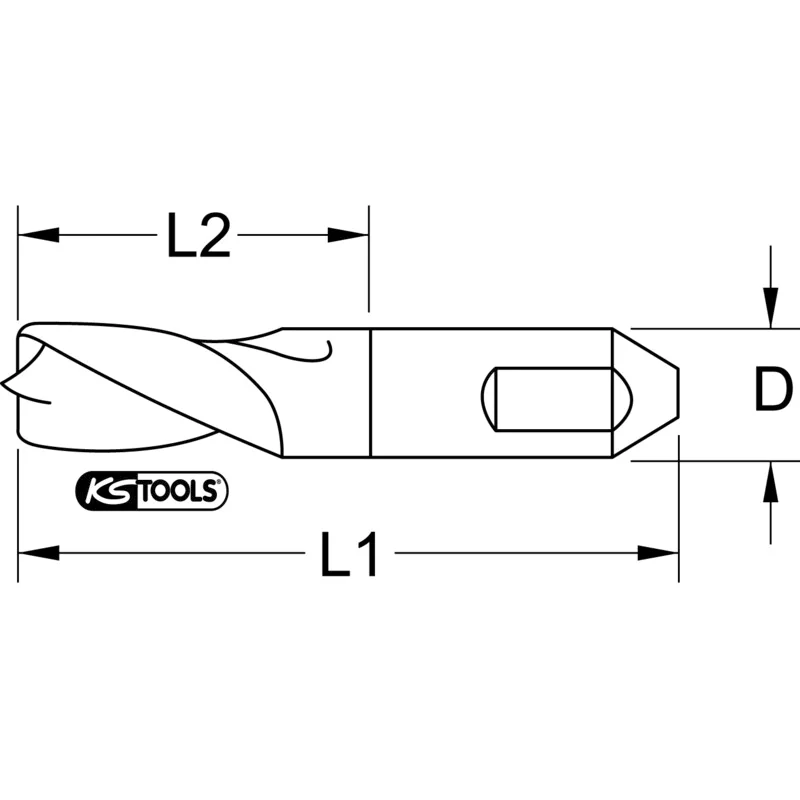KS Tools - 3320108 - HSSE Spot Weld Drill, Diameter 8,0mm