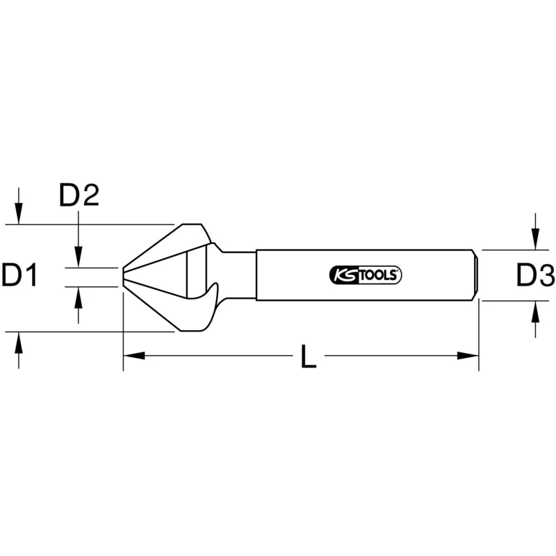 KS Tools - 3360036 - HSS Cone&Deburrer, 60°,10mm