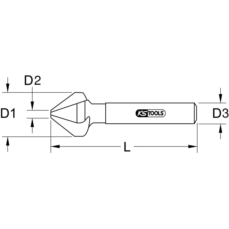 KS Tools - 3360048 - HSS Cone&Deburrer, 75°,25mm
