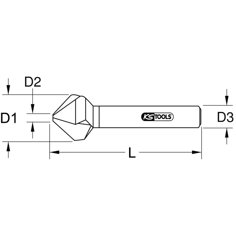KS Tools - 3360079 - HSS Cone&Deburrer, 120°,12,4mm