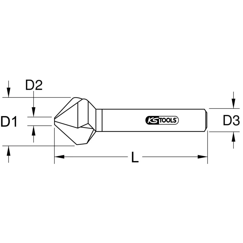 KS Tools - 3360180 - HSS TIN Cone & Deburrer, 90°, 9.4mm