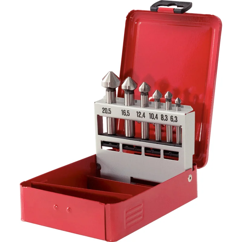 KS Tools - 3360406 - HSS Cone & Deburrer Set, 6pcs, 6.3-20.5mm