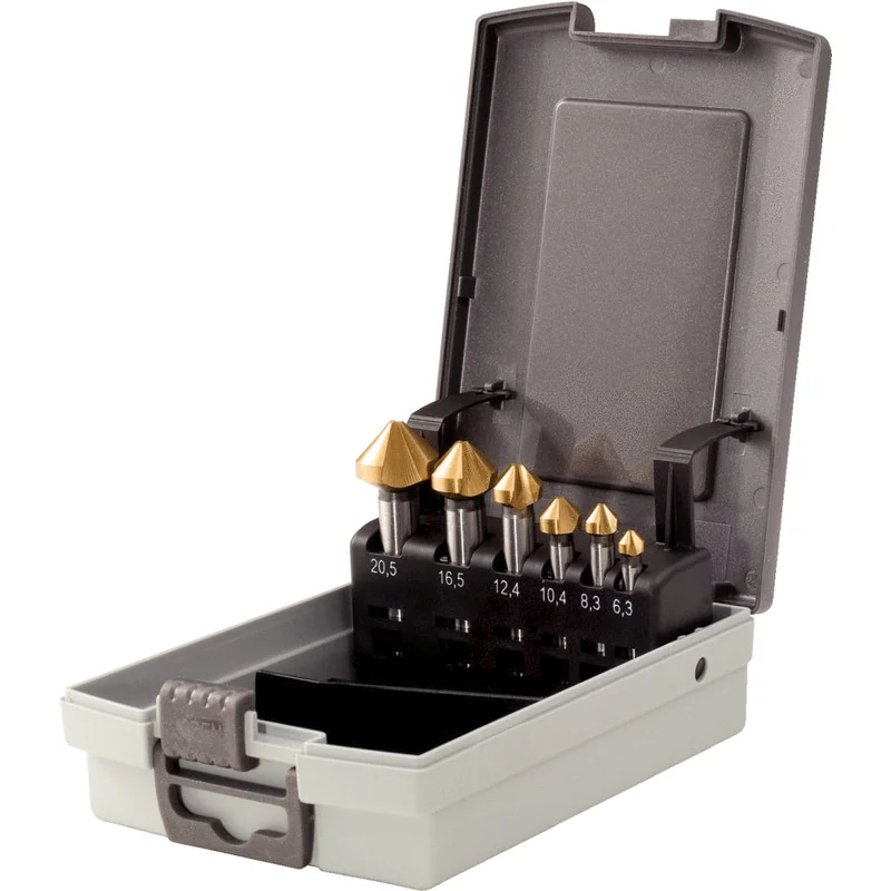 KS Tools - 3360466 - HSSTIN Cone & Deburrer Set, 6pcs, 6.3-20.5mm