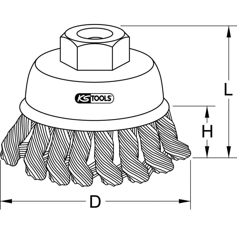 KS Tools - 3400023 - Steel Wire Cup Brush