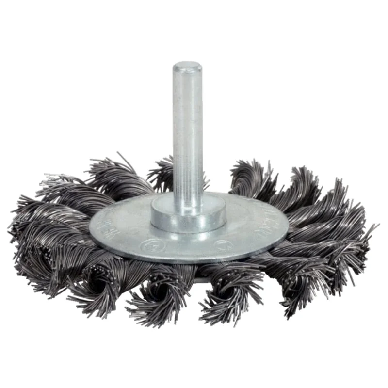 KS Tools - 3400039 - Round Steel Wire Brush, 0.5 mm, Diameter 75 mm