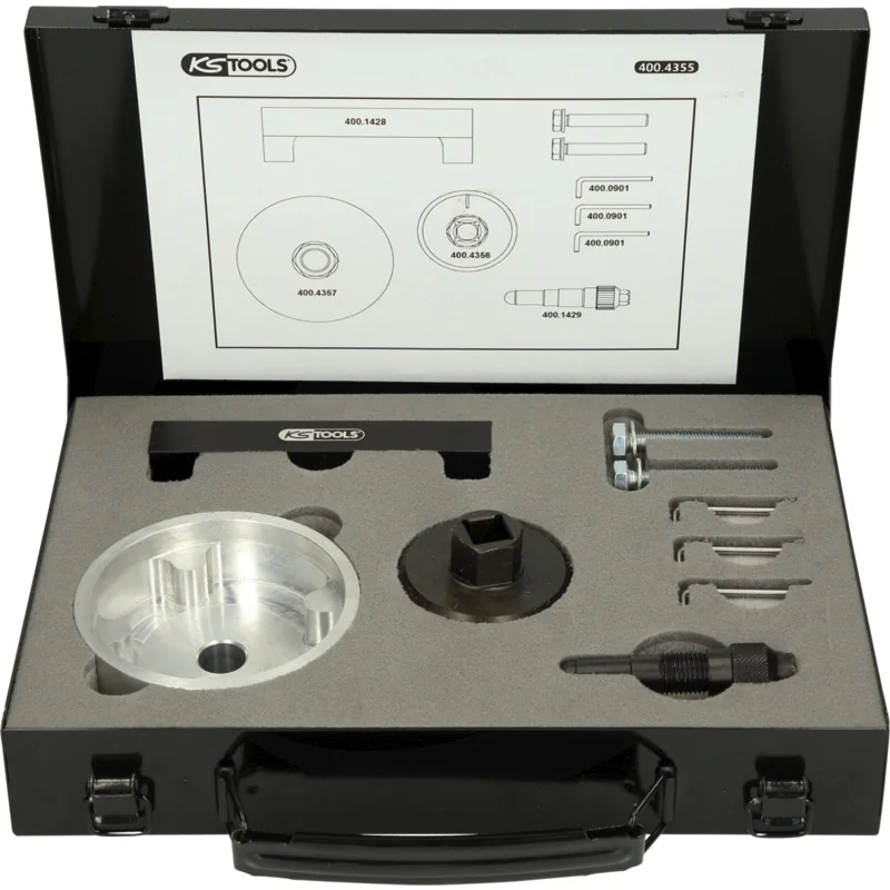 KS Tools - 4004355 - Engine Adjustment Tool Set For Audi, 9-Piece