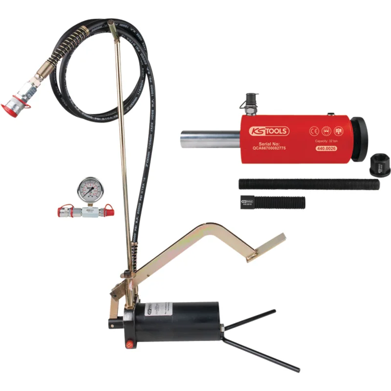 KS Tools - 4400585 - Hydraulic Unit 32t, With Pump/Manometer, 11-Pcs.