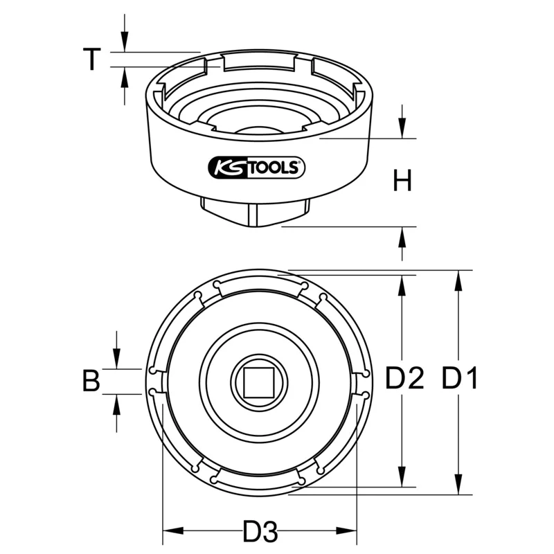 KS Tools - 4500169 - Grooved Nut Socket