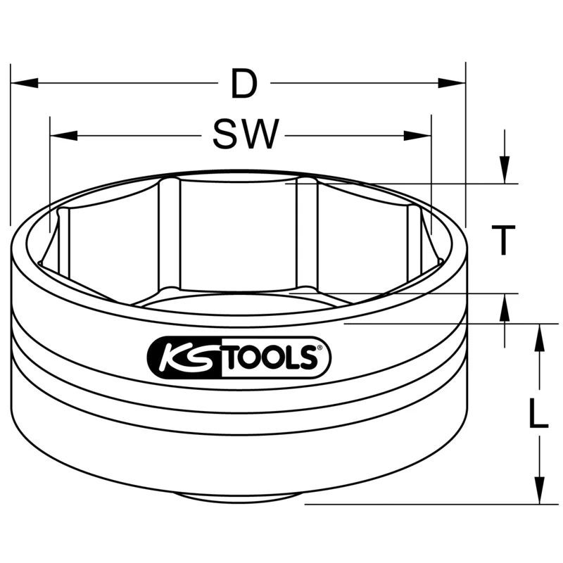 KS Tools - 4500241 - Volvo Wheel Shaft Cover Socket 115 MM