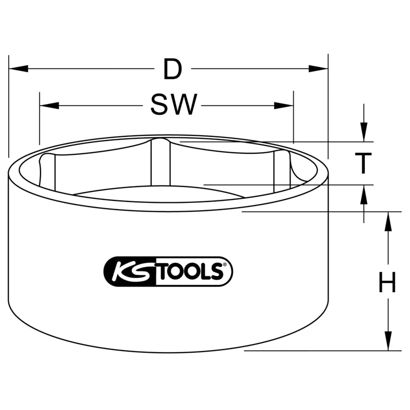 KS Tools - 4500245 - 3/4 Inches Volvo Truck Axle Nut Socket