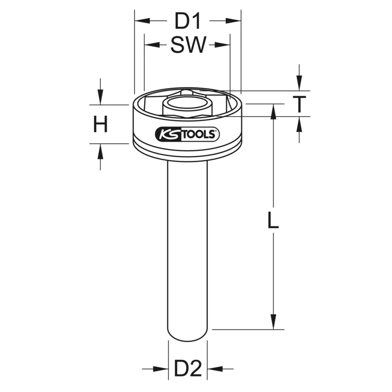 KS Tools - 4500246 - 3/4 Inch Volvo Truck Axle Nut Socket
