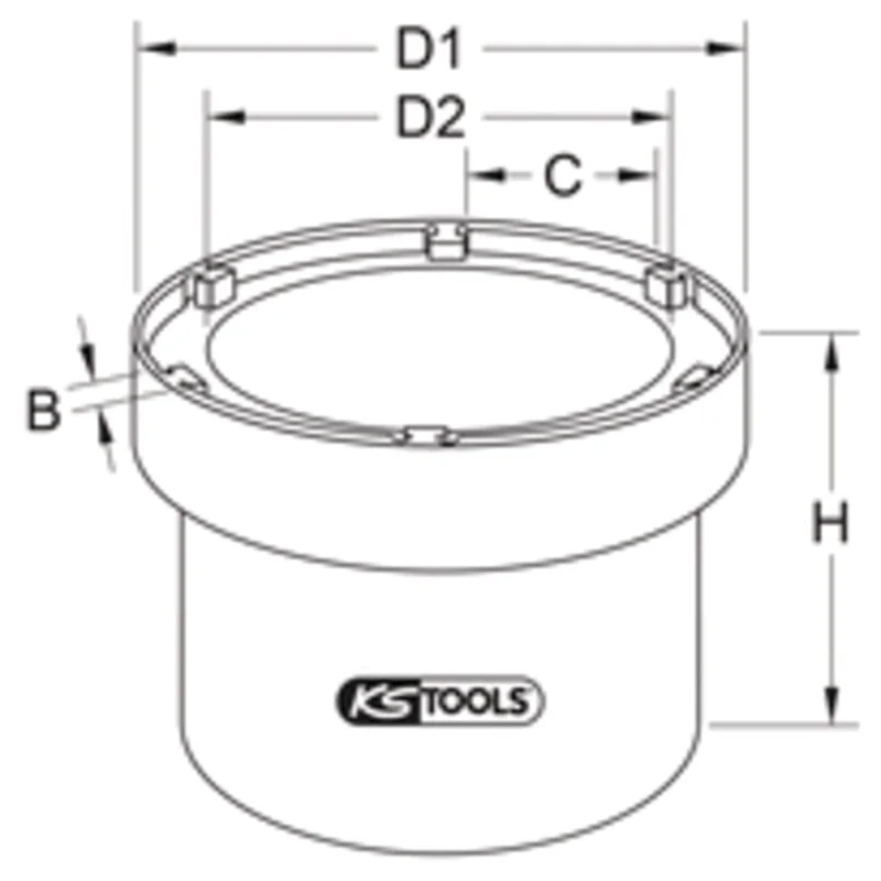 KS Tools - 4500250 - Groove Nut Socket For Differential Nuts