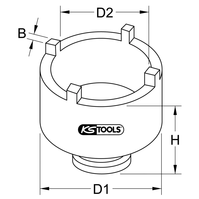 KS Tools - 4505012 - 3/4 Inch KM Groove Nut KM12