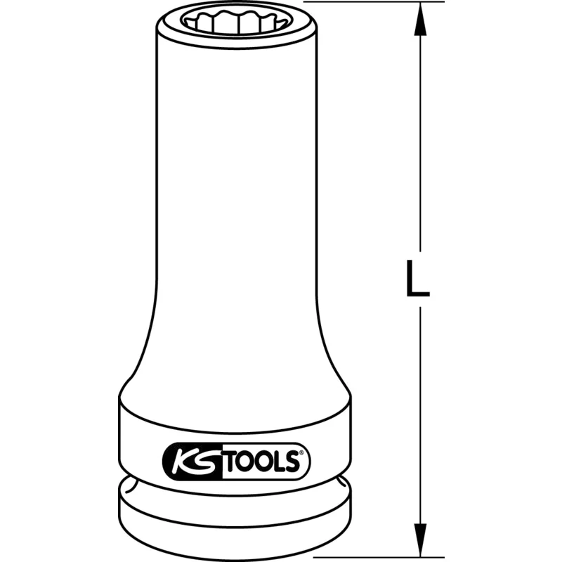 KS Tools - 4550010 - 3/4 Inch Power-Socket For Multi-Point (XZN®) Screws, Long, 17mm