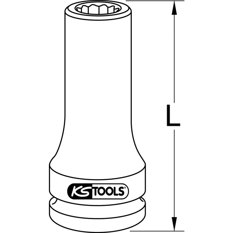 KS Tools - 4550012 - 3/4 Inch Cylinder Head Impact Socket, MB+MAN