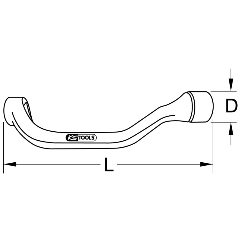 KS Tools - 4550017 - 1/2 Inch Cylinder Bolt Wrench, MB, 17mm, 12pt