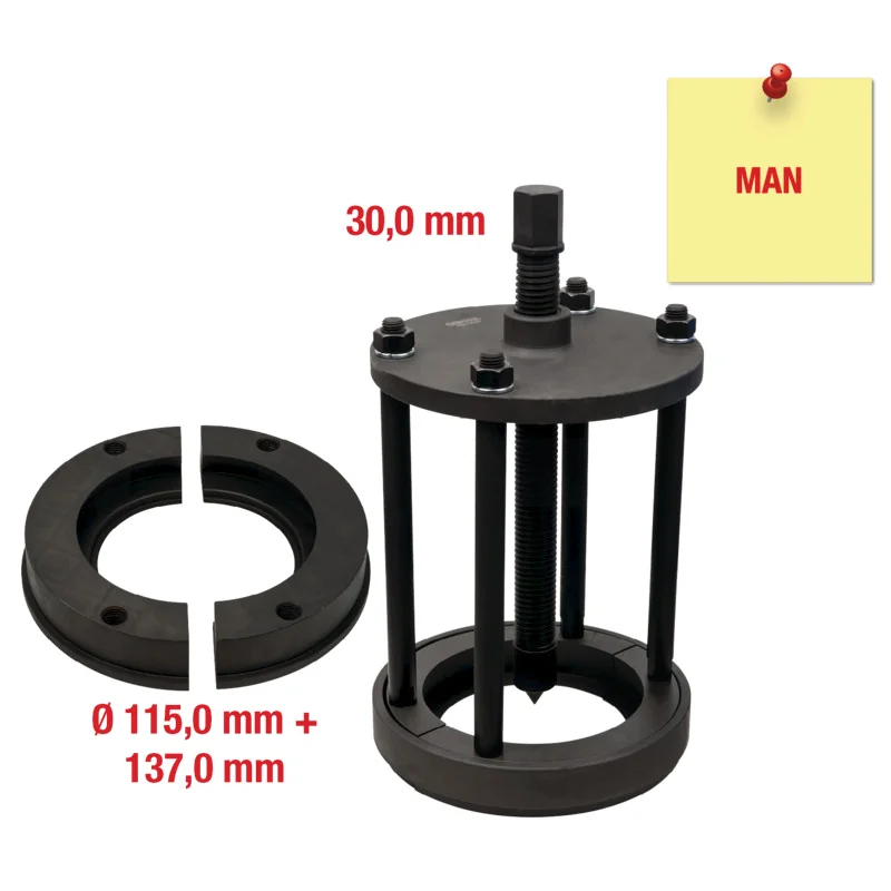 KS Tools - 4600620 - MAN Differential Tapered Roller Bearing Puller, 12-Pcs