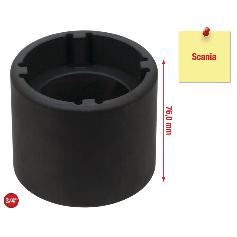 KS Tools - 4601515 - 3/4 Inch Scania Castle Nut Wrench With 4 Lugs, Inner