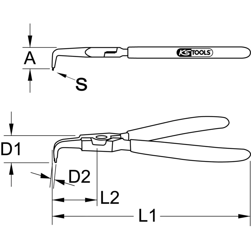 KS Tools - 5001025 - CLASSIC Circlip Pliers For External Circlips