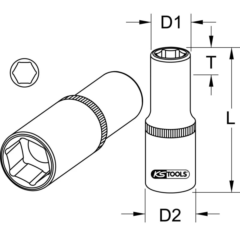 KS Tools - 5001410 - Glow Plug Special Socket 10 mm