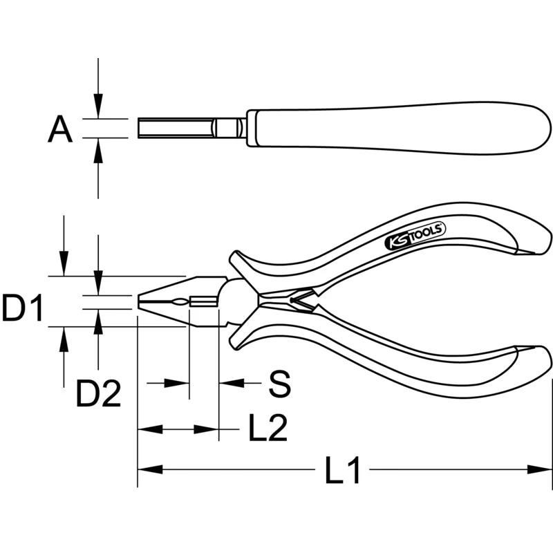 KS Tools - 5007030 - Precision Combination Pliers, 120mm