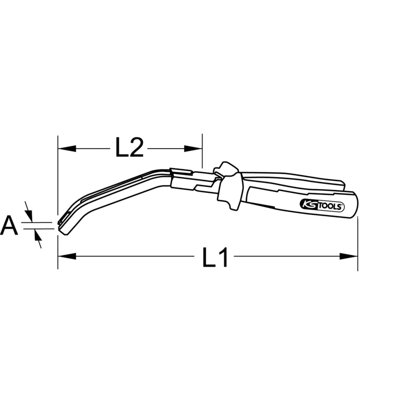KS Tools - 5007310 - Glowplug Pliers, Angled, 235mm