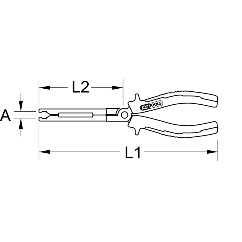 KS Tools - 5007330 - Glowplug Pliers, Straight, 265mm
