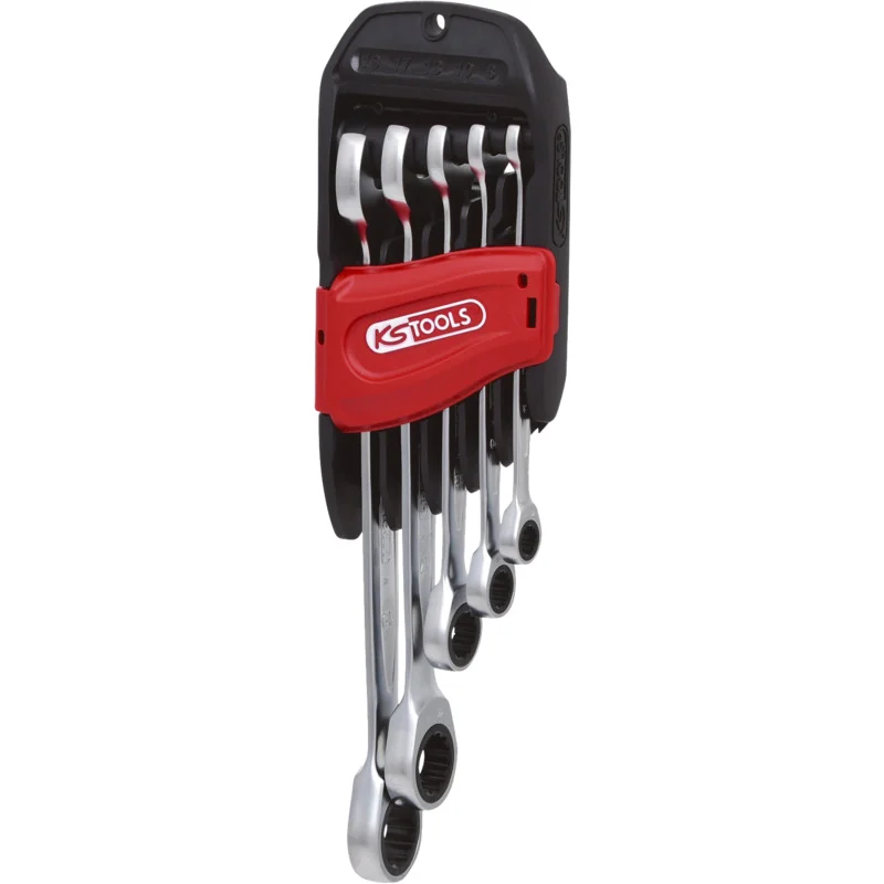 KS Tools - 5034255 - GEARplus® Combination Spanner Set, Angled, 5 Pcs., 8-19 mm