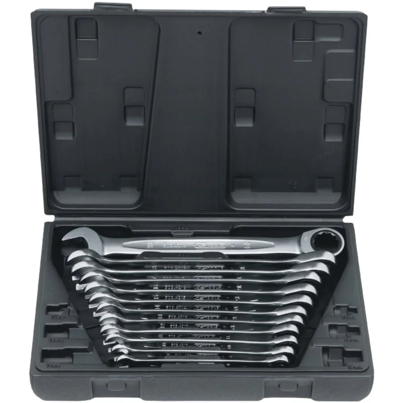 KS Tools - 5034265 - GEARplus® Combination Ratchet Spanner Set, 12 Pcs., 8-19 mm