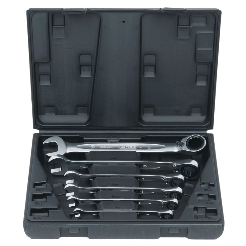 KS Tools - 5034646 - GEAR+ Reversible Combination Spanner Set, 6 PCS, 8-19mm
