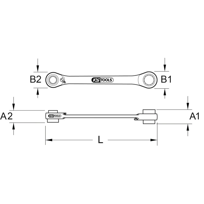 KS Tools - 5034679 - GEAR+ Mini Bit, Ring Spanner, 1/4 Inch x5/16 Inch