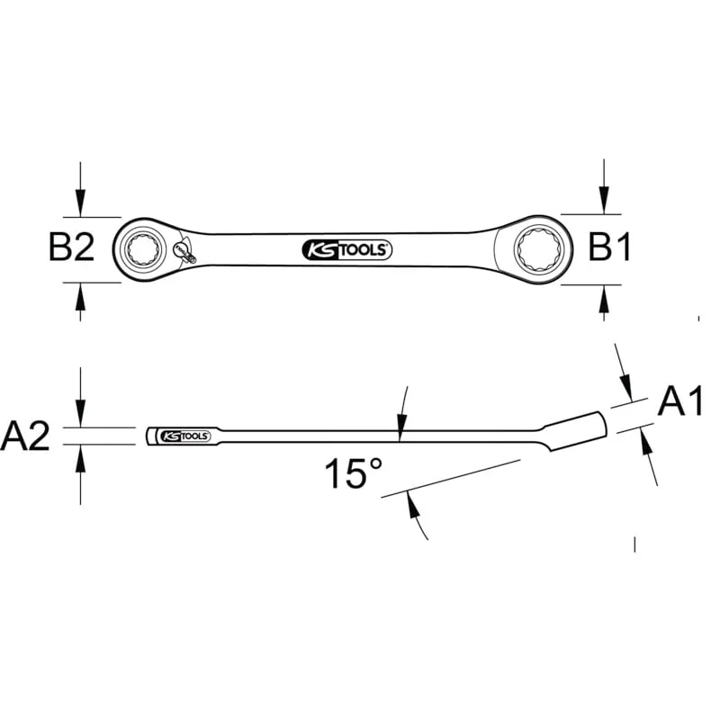 KS Tools - 5034691 - GEAR+ Mini Bit, Spanner, 1/4 Inch, 95mm