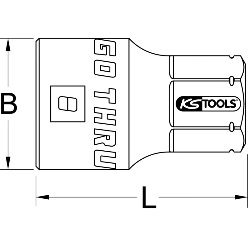 KS Tools - 5034983 - GEAR+ Go-Through Sockets, 13mm