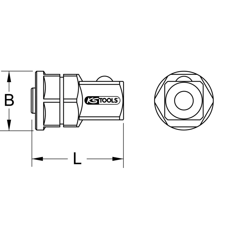 KS Tools - 5034998 - GEARplus® RINGSTOP-Socket Adapter, 1/