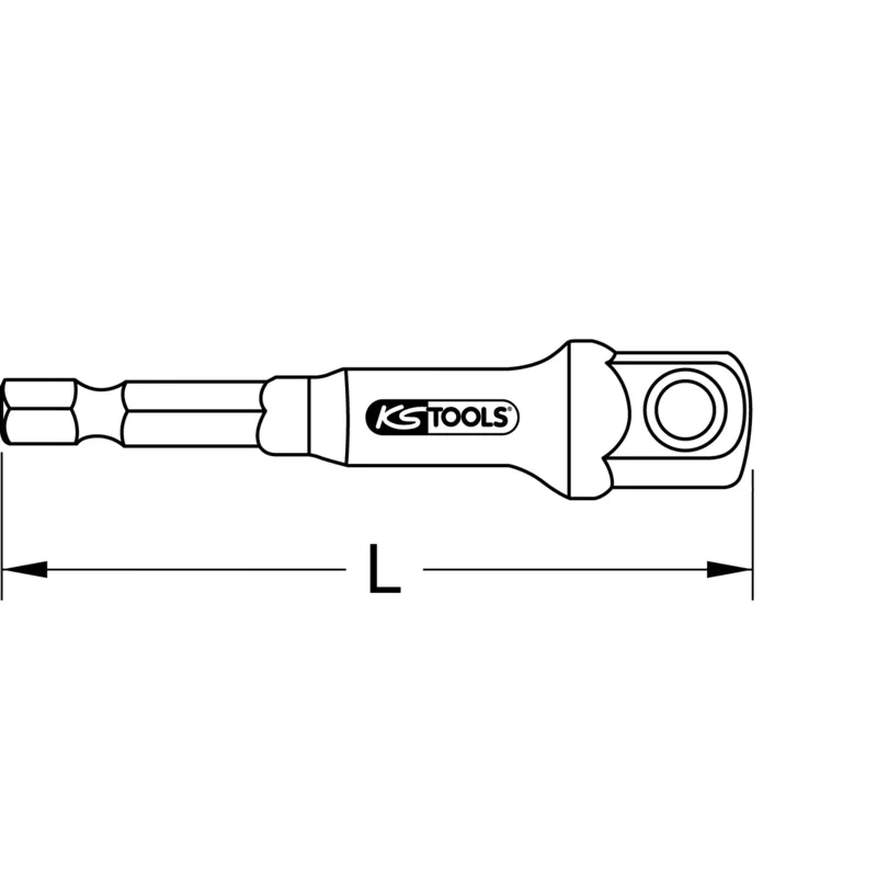 KS Tools - 5141106 - 1/4 Inch Square Adaptor, For 1/4 Inch Socket