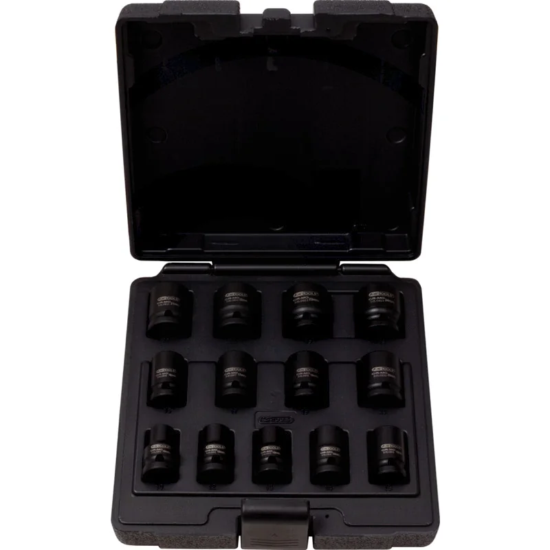 KS Tools - 5150900 - Impact Socket Set, Bi Hex, 13pcs, 1/2 Inch