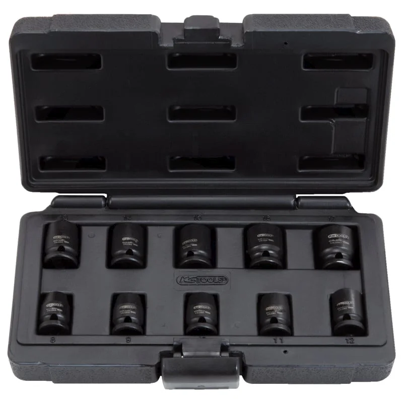 KS Tools - 5150950 - Bi Hex Impact Socket Set, 10pcs, 3/8 Inch