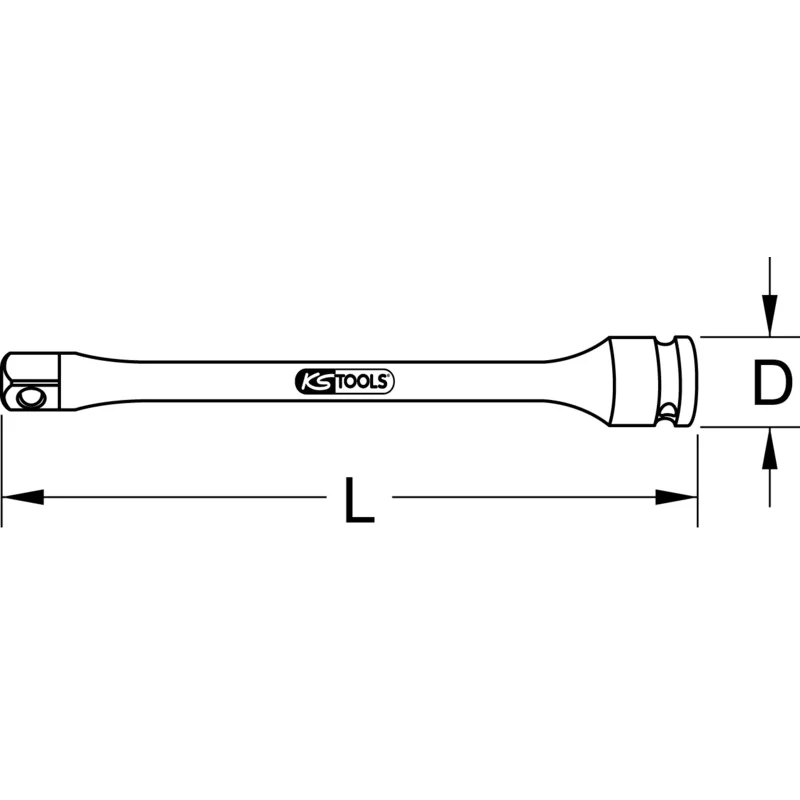 KS Tools - 5151063 - Torsion Bar Extension, 1/2 Inch, 110Nm