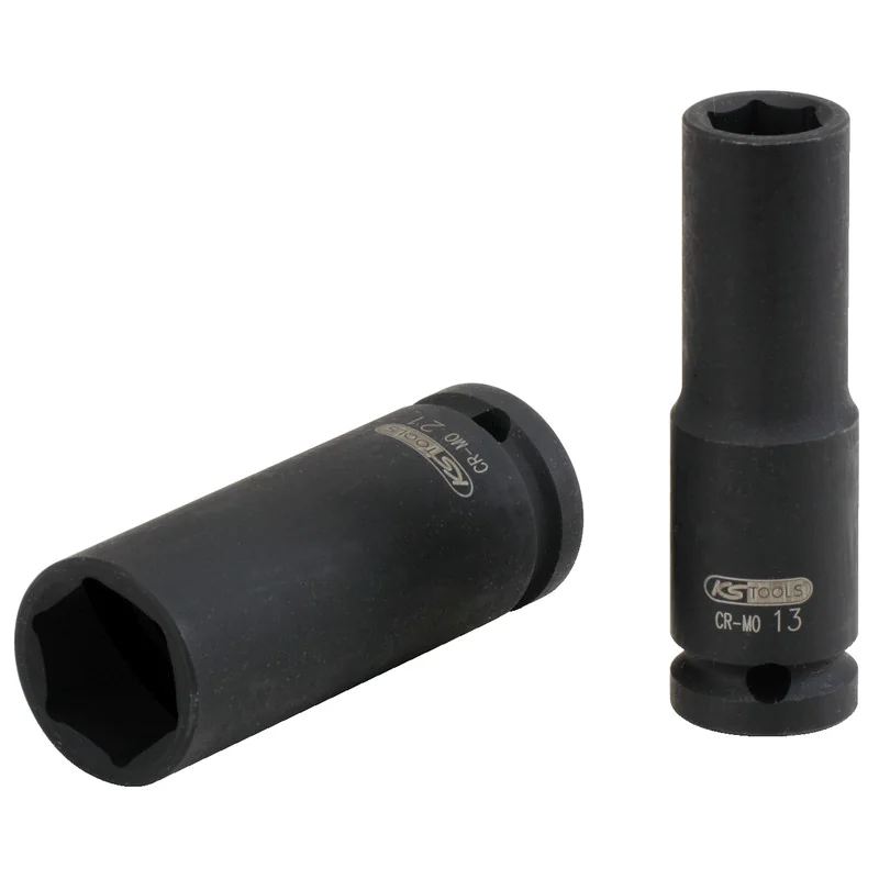 KS Tools - 5151108 - 1/2 Inch Hexagon Impact Socket, Long, 8 mm