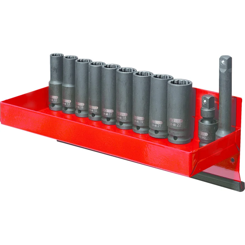 KS Tools - 5151140 - 1/2 Inch Impact Bi Hex Socket Set Deep, 13pcs, 12-22mm
