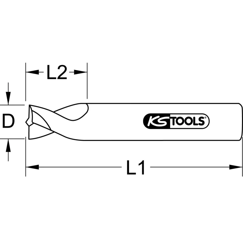 KS Tools - 5151308 - Carbide Spot Weld Drill, 10mm, 44mm
