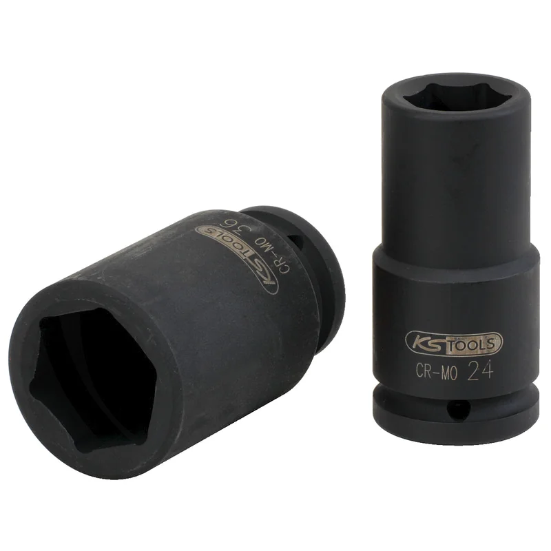 KS Tools - 5151421 - 3/4 Inch Hexagon Impact Socket, Long, 21 mm