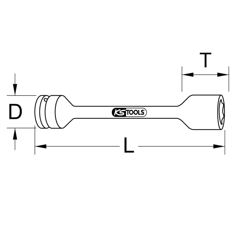 KS Tools - 5151469 - Torque Bar, Hex, XL, 1 Inch, 33x600Nm