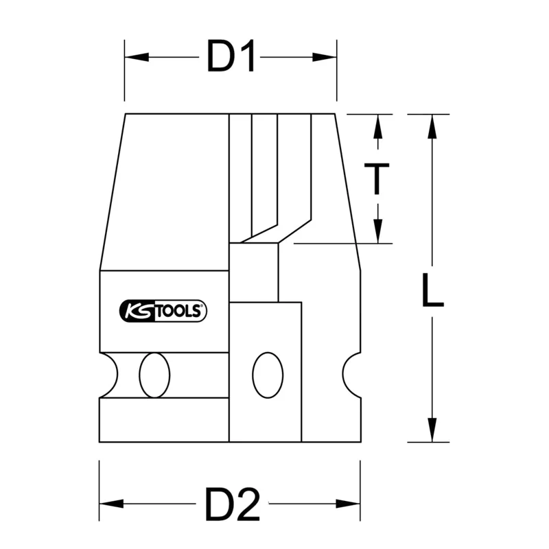 KS Tools - 5151541 - Impact Socket, Short, 1/4 Inch, 5.5mm