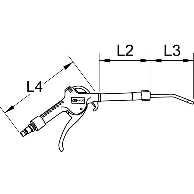 KS Tools - 5151907 - Telescopic Pneumatic Blow Gun