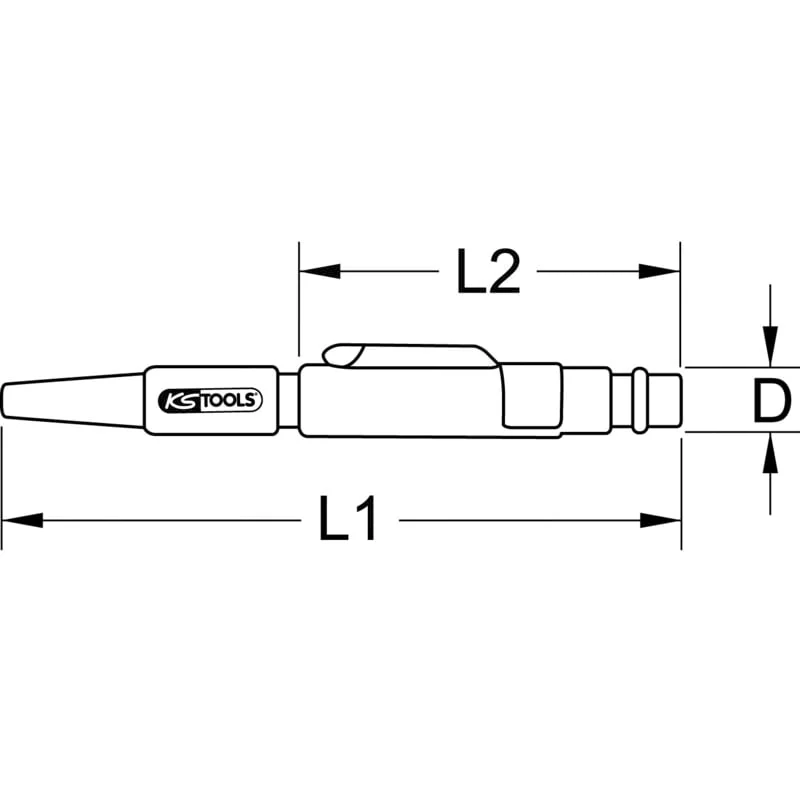 KS Tools - 5151908 - Compressed Air Blow Pen, 110 mm
