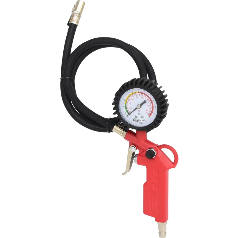 KS Tools - 5151920 - Compressed Air Tire Pressure Gauge, 0-12bar