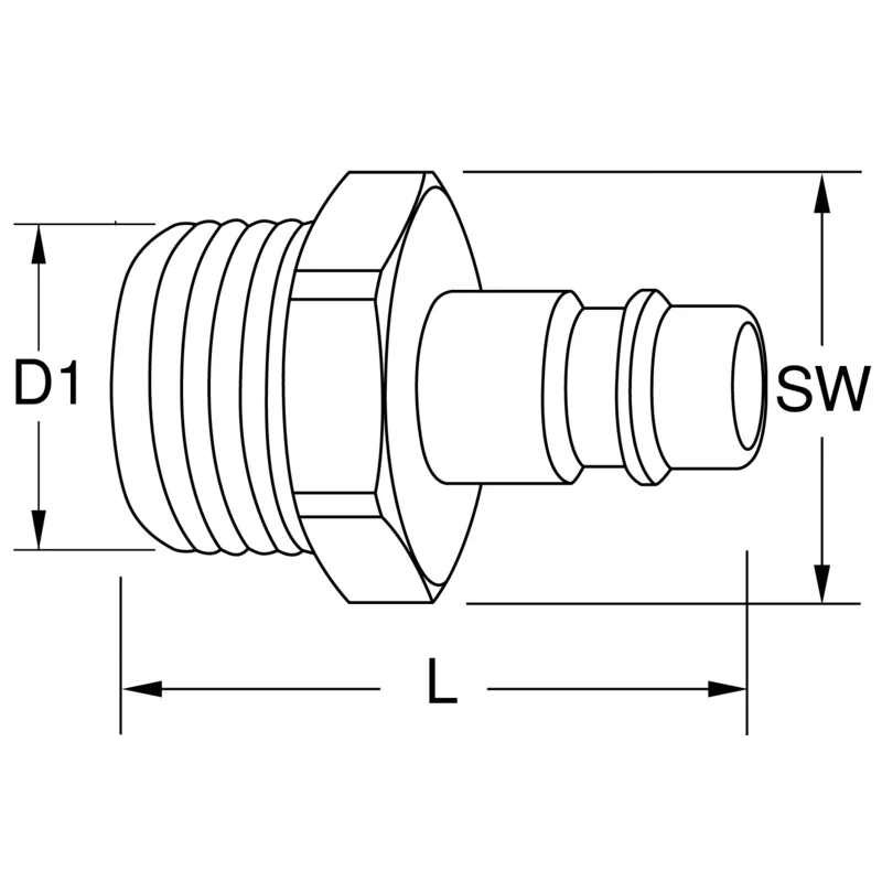 KS Tools - 5153491 - Air Inlet Connector, Male Thread, 1/2 inch