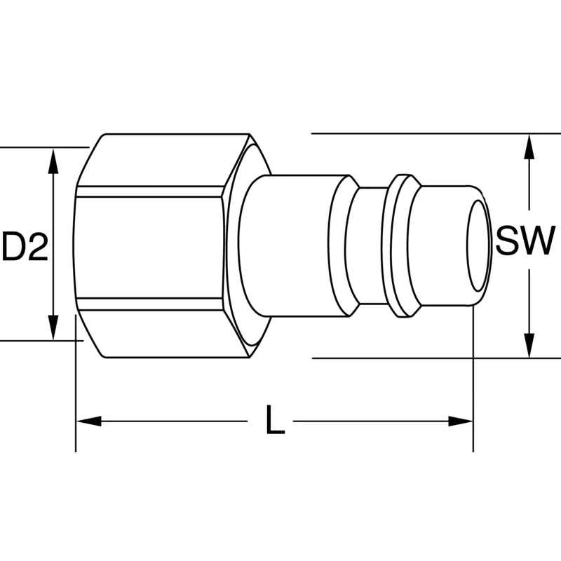 KS Tools - 5153492 - Air Inlet Connect, Female Thread, 1/4 inch