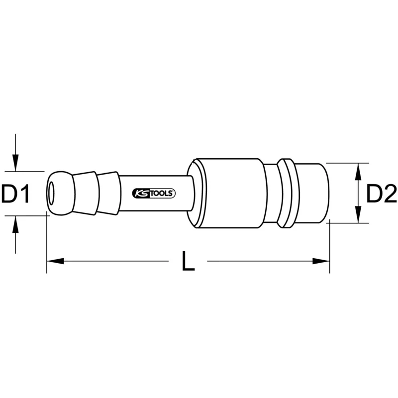 KS Tools - 5153495 - Air Inlet Connector with Hose Tail, 6mm